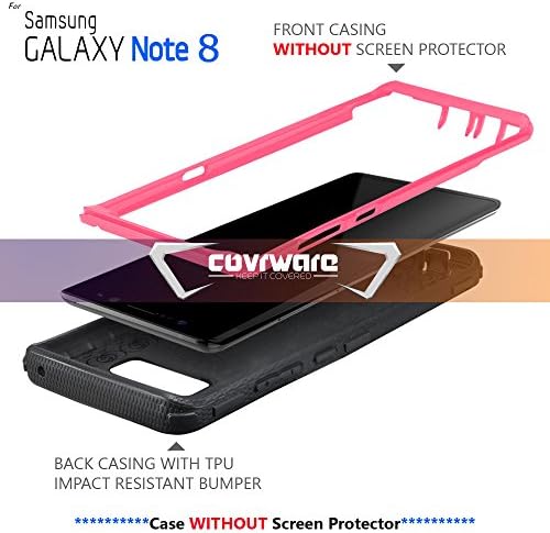 Covrware Series Tank Series תואם ל- Samsung Galaxy Note 8 כבד חובה כבד שריון נרתיק מחוספס בגוף [מרקם מתכת מוברש]